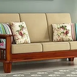 RJKART Sheesham Wood 3 Seater Sofa Set Furniture for Home (Honey Finish)-picture-15