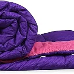 Kuber Industries Microfibre Printed Reversible Comforter, Double (Pink and Royal Blue, 200 GSM), CTKTC013977-picture-15