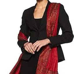 weavers villa Women's Shawl (WV-407-MAROON_Maroon_L) image 1