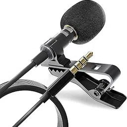 Hybite Dynamic Lapel Collar Mic Voice Recording Filter Microphone for Singing YouTube Smartphones, Black-picture-21