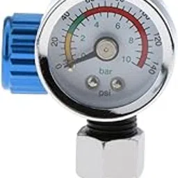 SAZ DEKOR Adjustable Spray Gun Air Pressure Regator Spray Gun Pressure Gauge Blue image 1