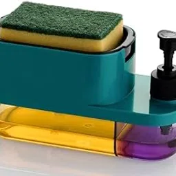 LINEAR Kitchen Sink Soap Dispenser with Sponge Holder | Soap Dispenser for Sink | Dish Soap Pump Dispenser for Wash Basin, 3-in-1 Design Liquid Dispenser for Kitchen-image-93