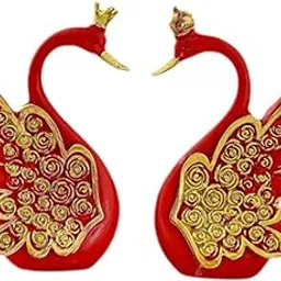 ARTISOUL® 2 Pieces Swan Statues Decorative Figurines for Cabinet Festival Housewarming Red | Home & Garden | Home D?©Cor | Figurines-image-76