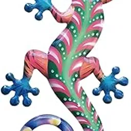 FABLOFT Metal Gecko Wall Art Decorative Item Wall Decoration for Patio Fence Outdoor Style E-image-10