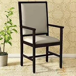 WOODSTAGE Solid Sheesham Wood Dining Chair with Cushioned for Bedroom Living Room Home Office Wooden Armchair Chair Multipurpose Furniture (Warm Chestnut Finish)-image-20