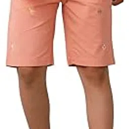Under Fourteen Only Boys Cotton Twill Shorts with Ditsy Embroidery Featuring Soft Comfortable Fit and Stylish Contrast Inside Waist Band Ideal for Casual Summer Wear-picture-14