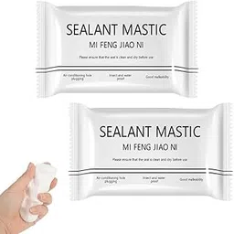 Feinerman 2 Pcs Sealing Glue Mud Clay Sealant for Wall Hole Repair - Waterproof Mending Putty for Filling Cracks Gaps Around Windows, Doors, Air Conditioning Pipes & Drywall Repair Cement (20gram)-image-42