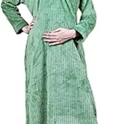 secret wish Solid Winter Fur Maternity Nighty-picture-46