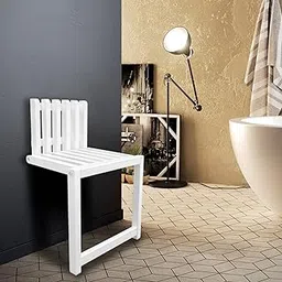 Wall Mounted Folding Chair Hidden Folding Footstool for Porch Entryway Bathroom-picture-20