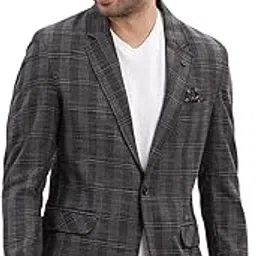showoffff Men's Single Breasted Slim Blazer-picture-40