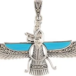 ananth jewels Somma Made with Swarovski Marcasite 925 Silver Pendant Asho Farohar for Men-picture-18