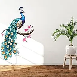 Creative Decor Colorful Peacock Wall Sticker – Nature-Inspired Art-picture-16