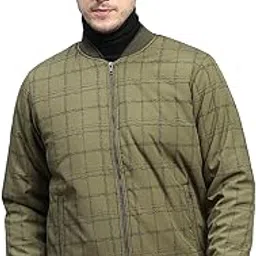 monte carlo Mens Checkered Mock Neck Full Sleeve Jacket (223061804)-picture-47