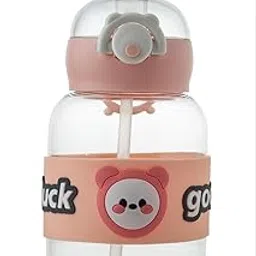 NVS Kids Baby Sipper Bottle Leak Proof Anti Spill Pink Bottle Dust Free Cover 640ml Kids Sippy Cup with Soft Silicone Spout BPA Free Straw and Sipper for Infant/Toddler-picture-11