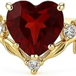 zarkan 925 Hallmark Silver Heart’s Desire Red Garnet Ring | Adjustable Open Rings | Fashion Jewelry | Trendy Design |Gifts for Women |With Certificate of Authenticity and 925 Stamp |-picture-15