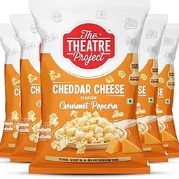 The Theatre Project Cheddar Cheese Popcorn Combo Pack - Gourmet Snack, Perfect for Any Occasion 5 Pouches (275g)-picture-25