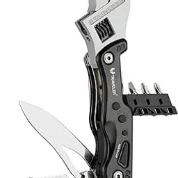 AROUND Multifunctional Pocket Tool Set Multi Tool Wrench Adjustable Wrench with Slotted Screwdriver Nail File Screwdriver Multi Function Multi Tool Wrench Multitools with LED Light-picture-31