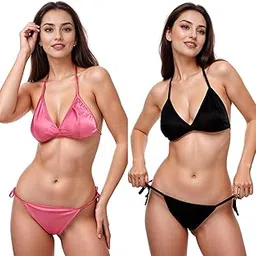 Ananqe Women's Satin Bikini Set (2-Piece Combo) – Elegant & Comfortable Lingerie-picture-22