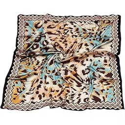 leeza store Women's Polyester Satin Silk Square Digital Printed Scarf || Dupatta || Stole || Beach Wear || Fashion Accesorries || Bandana || Head Scarf || Hair Wrap-picture-39