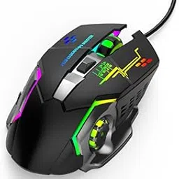 Millennium TECHNOLOGY Wired USB 2.0 Gaming Mouse with RGB Lighting, 3200 DPI LED Backlight 6 Button, 4 Color Breathing Lights with 1.5M Cable for PC, Laptop, Desktop, Gamer-picture-27