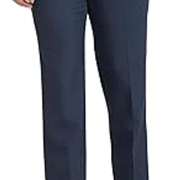 park avenue Men's Regular Fit Mid Rise Solid Pattern Poly Viscose Blend Flat Front Formal Trouser-picture-14