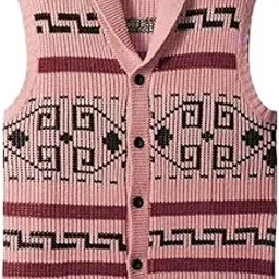 ftk Men's Retro Knitted Sleeveless Waistcoat with V-Neck and Buttoned Front-picture-44