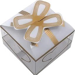 Paras Plastic/PVC Empty Folding Gift Box (Pack of 10, Set of 10, White, 7.5 x 7.5 x 5 cm)-picture-52