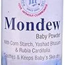 Mondew Natural Baby Dusting Powder, Corn Starch, Yashad Bhasma, Neem, Sandalwood-picture-44