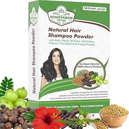 Rishivanam Herbals DRY Shampoo With Herbal ingrediants Amla Reetha Shikakai And Methi Dana Powder For Men & Women, Totally Organic | Paraben And Sulphate Free Shampoo - 225gm (Pack of 1)-image-70