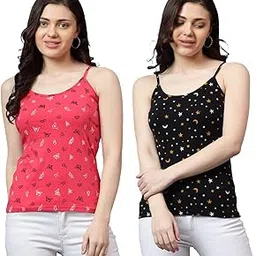 diaz Women's Super Combed Cotton Rib Fabric Tank Top with Stay Fresh Treatment (Pack of 2)-picture-38