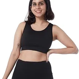 blissclub Women's Polyester Lightly Padded Wire Free Modern Sports Bra-picture-34