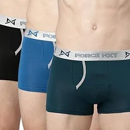 force nxt Men's Super Combed Cotton Elastene Stretch Solid Trunk | Ultrasoft Men Trunk Innerwear | Best underwear for Men |Actual Color May Vary-picture-18