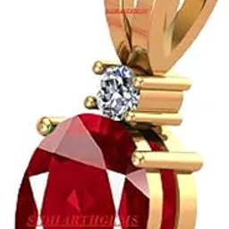 apsloose 5.00 Carat A+ Quality Natural Burma Ruby Manik Unheated Untreatet Gemstone Gold Pendant Locket for Women's and Men's(GGTL Lab Certified)-picture-27