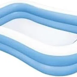 Kaomoji Swimming Pool – Spacious Above-Ground Water Play Center for Kids & Adults | Durable PVC Construction | Easy Setup & Storage | (White & Blue)-picture-13