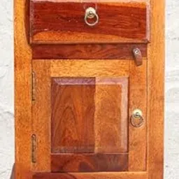 Knite Craft Solid Sheesham Wood Bedside Table with 1 Drawer and 1 Shelf Storage for Interior Home & Office Furniture | Living Room | Honey Finish-picture-19