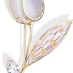 The White Rose Brooch Pin | 18k Gold Plated | Trendy, Lightweight & Comfortable | Stylish & Tarnish-Resistant | Qty : 1pc-image-36