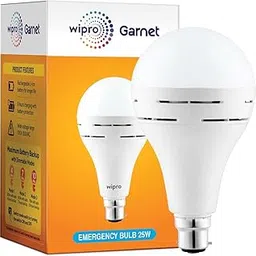 Wipro Garnet 25w LED Emergency Bulb | Cool Day White (6500K) | B22 | Inverter Bulb for Home | Upto 10 Hours Back up with dimmable Modes | Li-ion Battery | Over Charging Protection | Pack of 1-picture-13