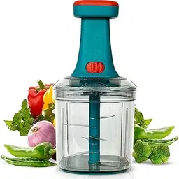 SABISH Manual Hand Press Push Chopper with 6 Blades for Effortless Chopping Vegetables & Fruits (Assorted, 1000 ml, Plastic). (Chopper) (1000 ML)-picture-24