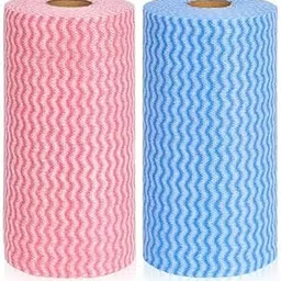 Reusable Non-woven Kitchen Towel Rolls, Pink and Blue, 80 Pulls, Washable, Lint-free-picture-21