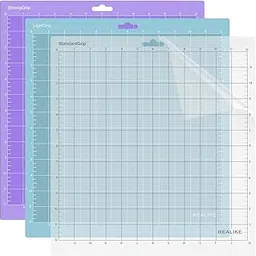 REALIKE 12x12 Cutting Mat for Silhouette Cameo 3/2/1 (3 Mats - StandardGrip, LightGrip, StrongGrip), Gridded Adhesive Non-Slip Cut Mat for Crafts, Quilting, Sewing, Scrapbooking and All Arts-image-4