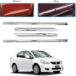 Car Side Beading/Side Cladding/Door Garnish/Door Protector Chrome Suitable for Maruti SX4-image-43