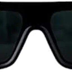 Rectangular Oversized Sunglasses for Men, Black Frame, Dark Lens-picture-49