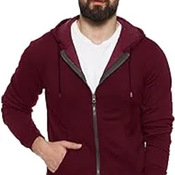 lazychunks Men's Clothing Solid Zipper Hoodies Jacket Sweatshirt-picture-12
