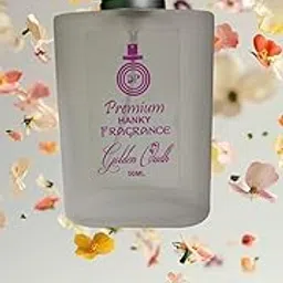 Premium Hanky Golden Oudh Fragrance, 50ml, Frosted Glass Bottle-picture-58