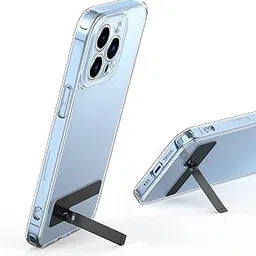 VEROX Foldable Metal Mobile Kickstand Tabletop Phone Stand with Horizontal/Vertical Mobile Holder Stand Adjustable Angles Compatible with iPhones or Any Smartphones-Black-image-93