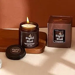 PROSPERRO LUMO by Parkash Candles Premium Soy Wax Scented Jar Candle – 100g, Long-Lasting Floral Aroma, Gift-Ready Packaging | Home Decoration (English Blush)-image-63