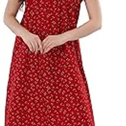 Women's All Over Print Maxi Nighty Nightgown-image-4