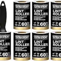 10 Pcs Pet Hair Remover 2 Lint Roller with Handle & 8 Refill Extra Sticky 600 Sheet Hair Remover for Dogs and Cats, Ideal for Clothes, Furniture, Coats, Car Seats, Carpets, Fabric, and Dust Cleaning-image-96