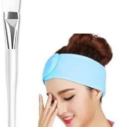 CRIYALE Facial Care Set : Face Pack Brush and Facial Headband Combo Women Blusher Facial Bleach Face Mask Applicator Brush | Makeup Head Wrap Hair Bands Beauty Tool (1 Plastic Brush + 1 Headband)-picture-51