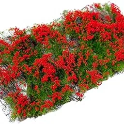 STYLEHEAVEN Flower Cluster Miniature Bushy for Train Landscape Railroad Scenery Dioramas red-picture-11